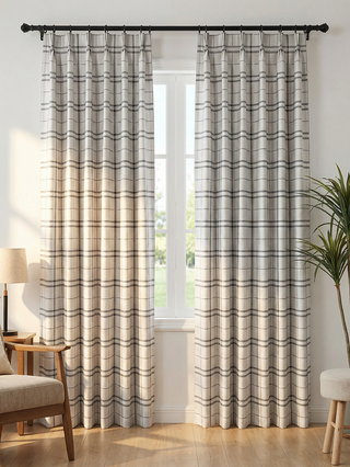 Sawyer Grid Check Custom Curtains