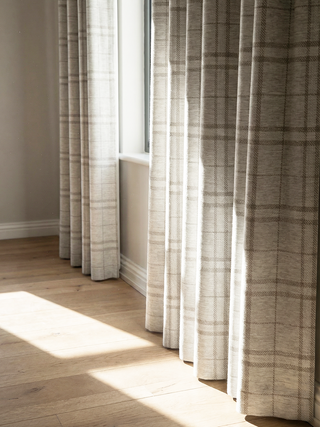 Sawyer Grid Check Custom Curtains