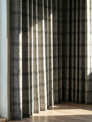 Sawyer Grid Check Custom Curtains