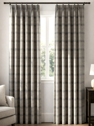 Sawyer Grid Check Custom Curtains