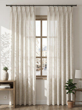 Florence Jacquard Floral Sheer Curtains