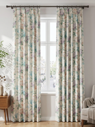 Veda Linen Floral Curtains