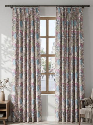 Nola Linen Floral Curtains