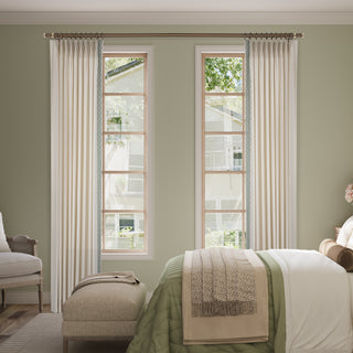 Sage Garden Border-Trim Custom Curtains
