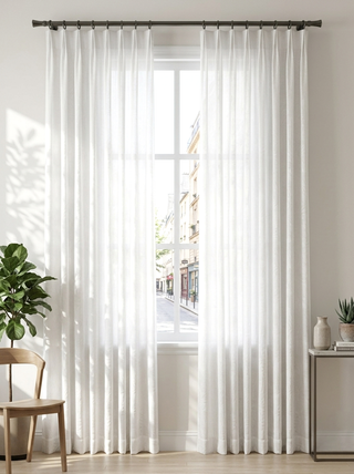 Virelle Leaf Jacquard Sheer Curtains