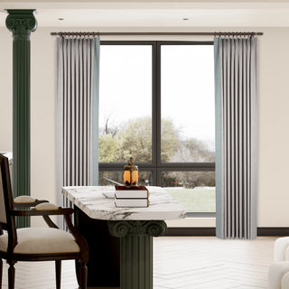 Willow Border-Trim Custom Curtains