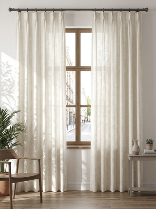 Florence Jacquard Floral Sheer Curtains