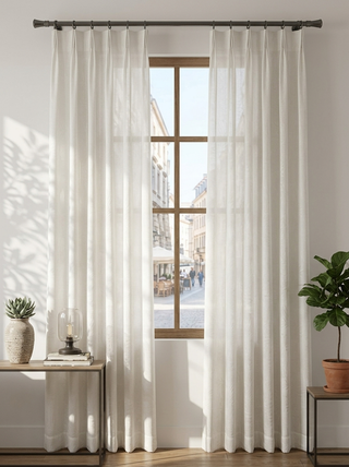 Virelle Leaf Jacquard Sheer Curtains