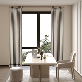 Cleo Border-Trim Custom Curtains