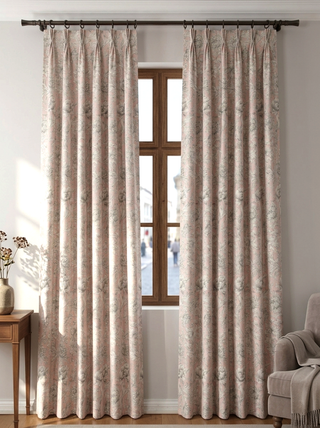 Adeline Linen Floral Curtains
