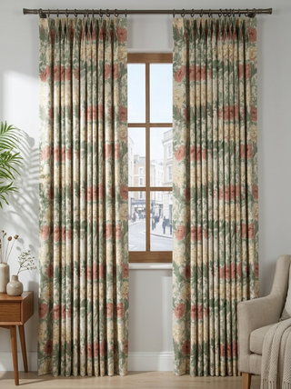 Celeste Linen Floral Curtains