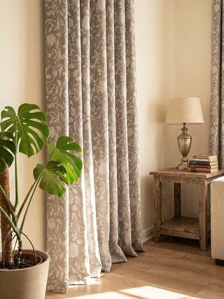 Flora Jacquard Custom Curtains