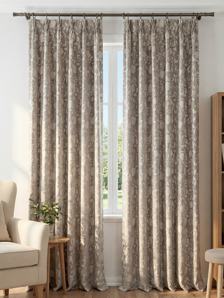 Flora Jacquard Custom Curtains