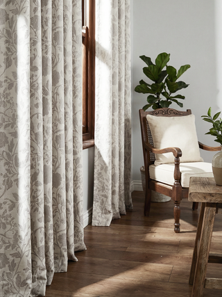 Flora Jacquard Custom Curtains