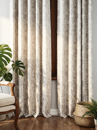 Flora Jacquard Custom Curtains