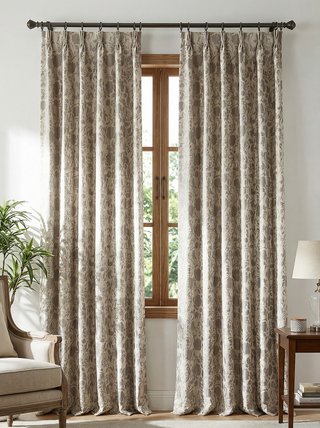 Flora Jacquard Custom Curtains