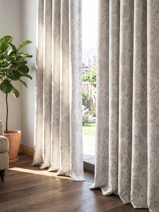 Flora Jacquard Custom Curtains
