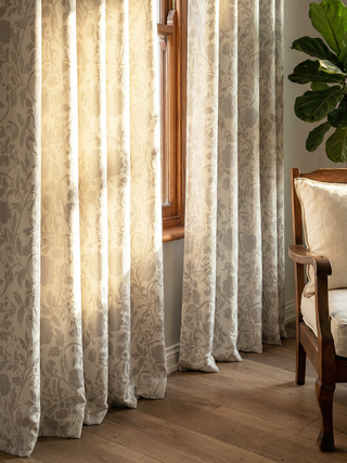 Flora Jacquard Custom Curtains