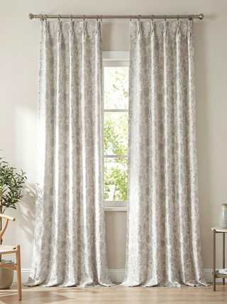 Flora Jacquard Custom Curtains