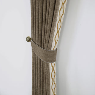 Dune Border-Trim Custom Curtains