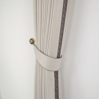 Cleo Border-Trim Custom Curtains
