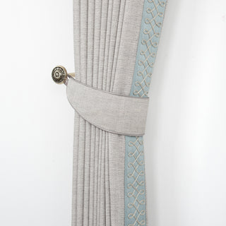 Willow Border-Trim Custom Curtains