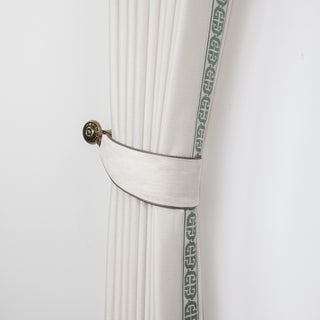 Sage Garden Border-Trim Custom Curtains