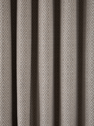 Opal Diamond-Pattern Linen Curtains