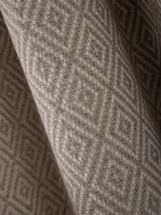 Opal Diamond-Pattern Linen Curtains