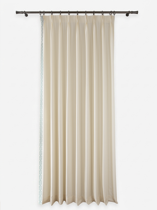 Sage Garden Border-Trim Custom Curtains