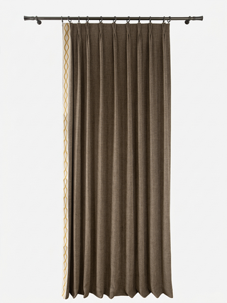 Dune Border-Trim Custom Curtains