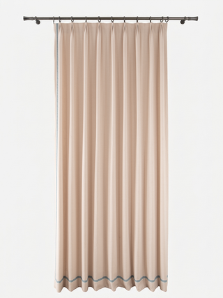 Fern Border-Trim Custom Curtains