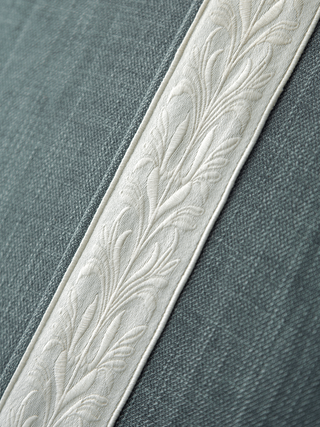 Ivy Border-Trim Custom Curtains
