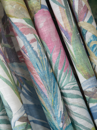 Nola Linen Floral Curtains
