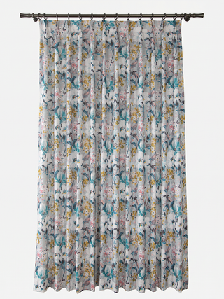 Kira Linen Floral Curtains