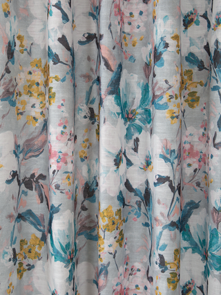 Kira Linen Floral Curtains