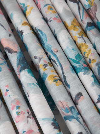 Kira Linen Floral Curtains