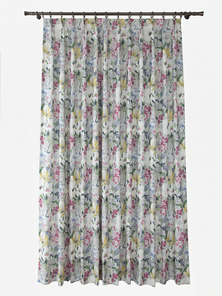 Kira Linen Floral Curtains