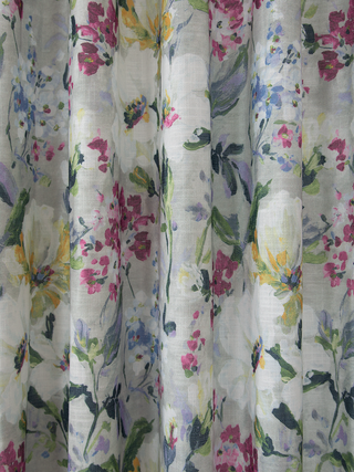 Kira Linen Floral Curtains