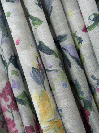 Kira Linen Floral Curtains