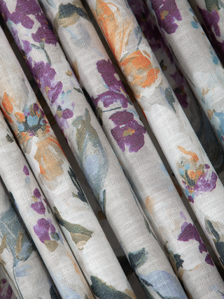 Kira Linen Floral Curtains