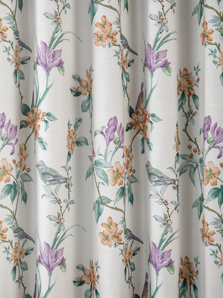 Isola Linen Bird & Floral Curtains