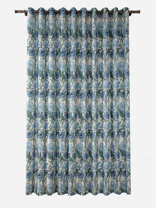 Celeste Linen Floral Curtains