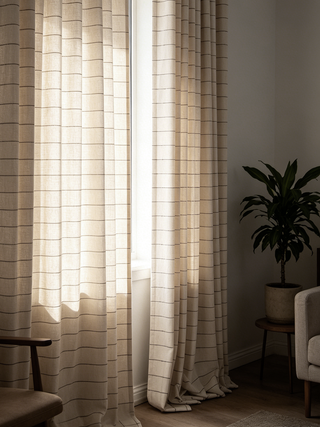 Elina Fine-Line Linen Curtains
