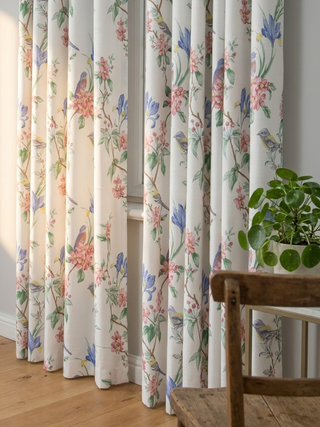 Isola Linen Bird & Floral Curtains