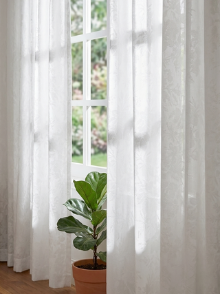 Florence Jacquard Floral Sheer Curtains