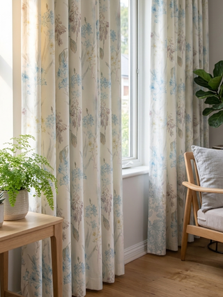 Arlo Linen Floral Curtains