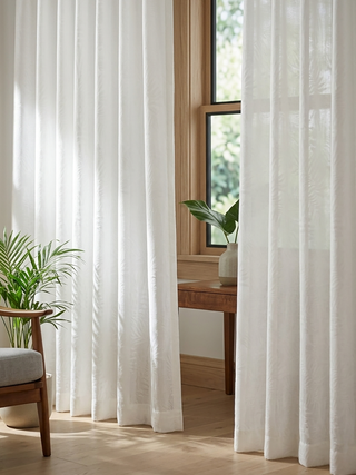 Virelle Leaf Jacquard Sheer Curtains