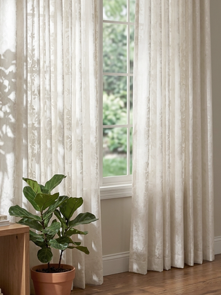 Florence Jacquard Floral Sheer Curtains