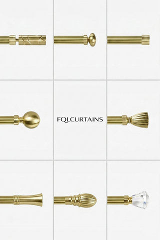 Art Custom Curtain Rods - Brushed Brass